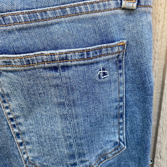 Rag & Bone Asymmetrical Hem Skinny Jeans Medium Light Wash Size 26 - Picture 8 of 8